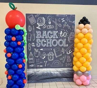 Apple and Pencil Column Set– Balloon & Party Charlotte