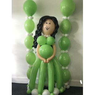 Gender Reveal Pregnant Balloon Mom Balloon & Party Charlotte