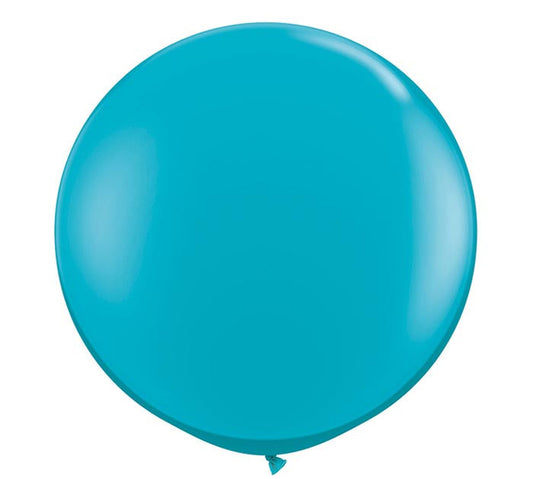 Large 3-foot Round Teal Latex Balloon