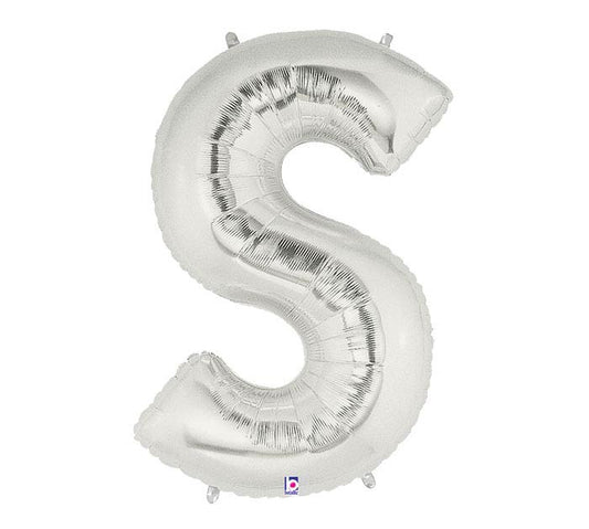 Letter s balloon silver