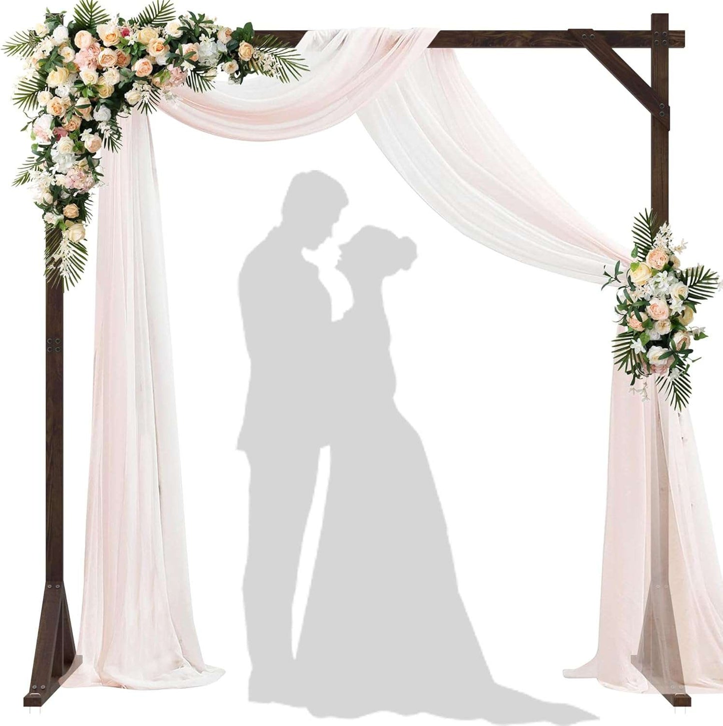 7.3FT Wooden Wedding Arch Stand Square Wood Arch Wedding Arbor Balloon & Party Decorations Balloon & Party Charlotte 699