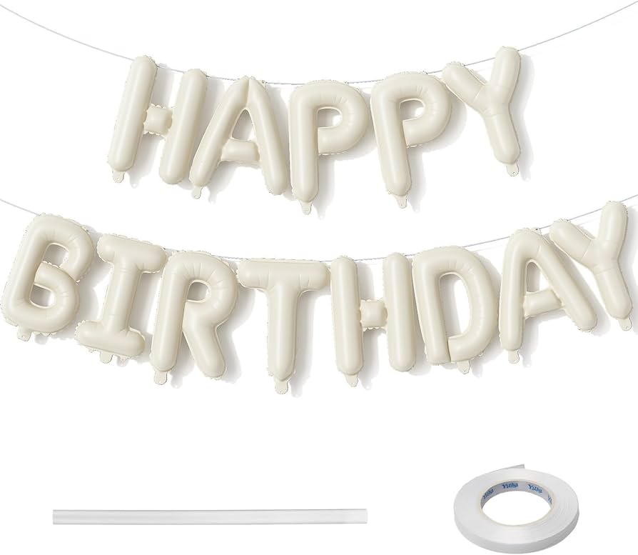 Happy Birthday Balloon Banner