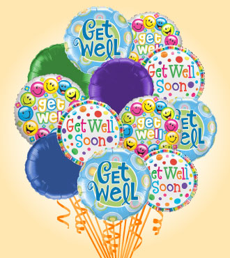 Get Well Delux Balloon Bouquet