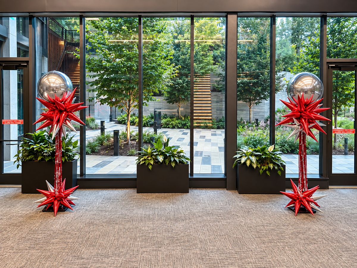 Starburst Pom-Pom Columns Balloon & Party Charlotte 129