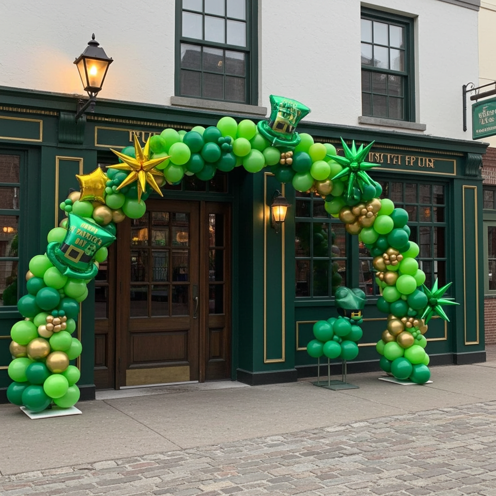 St Patricks Day Lucky Charm Balloon Arch