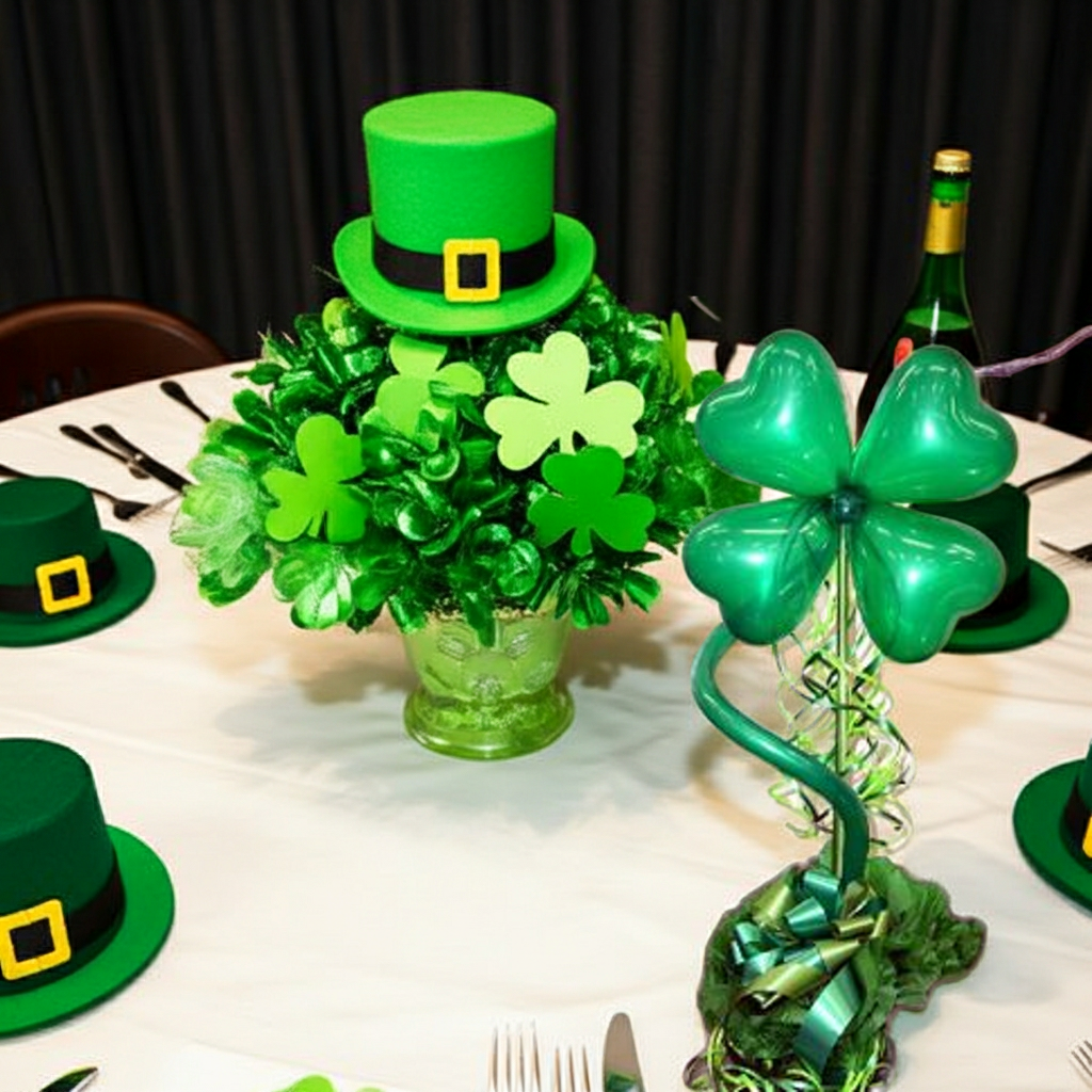 St Patrick's Day Shamrock Centerpiece