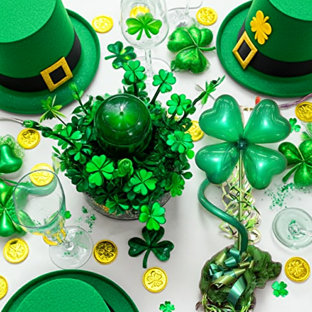 St Patrick's Day Shamrock Centerpiece