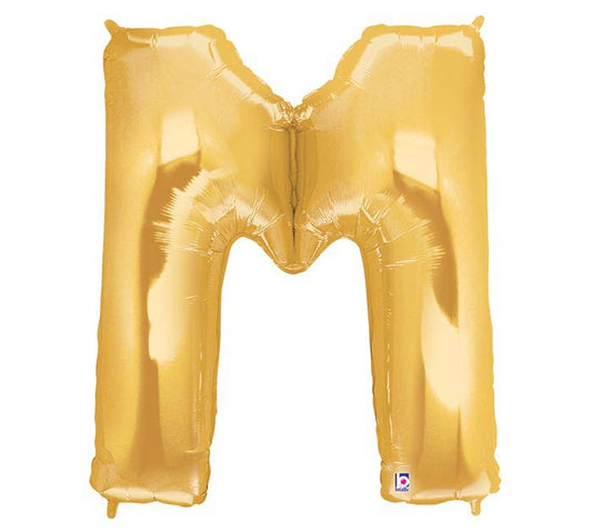Letter M Gold Balloon