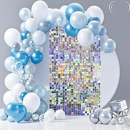 Shimmer Wall Circular Backdrop with Balloon Garland