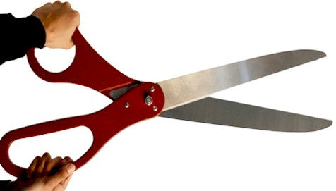 Grand Opening Ceremonial Scissors-Extra Large Rental with Free Ribbon