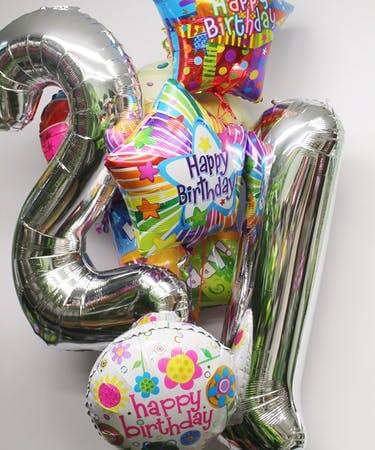 Happy 21st Birthday balloon a gram