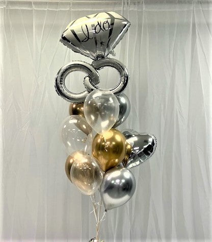 i do wedding bridal engagement balloon bouquet