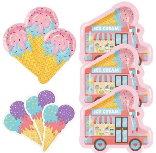 Ice Cream Party Supplies Set