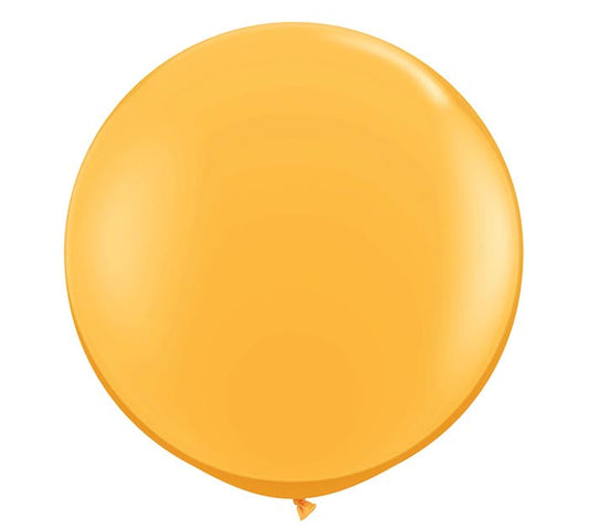 Large 3-foot Round Gold Latex Balloon