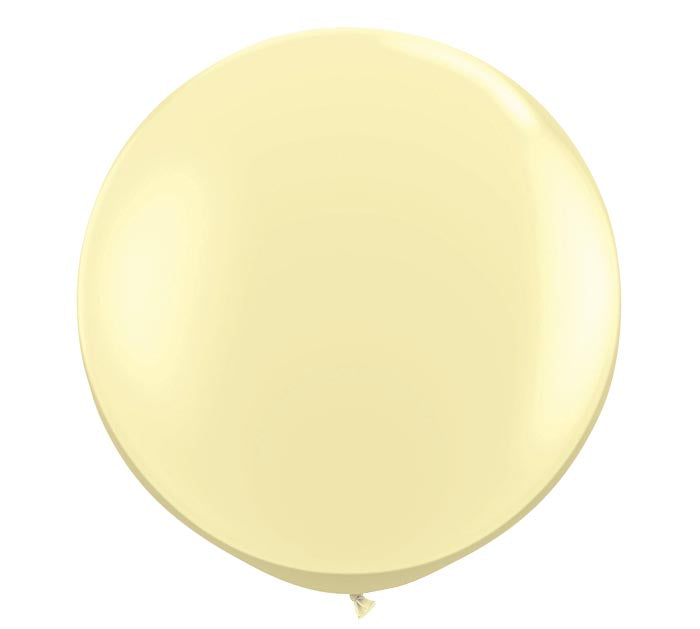 Large 3-foot Round Ivory Silk Latex Balloon