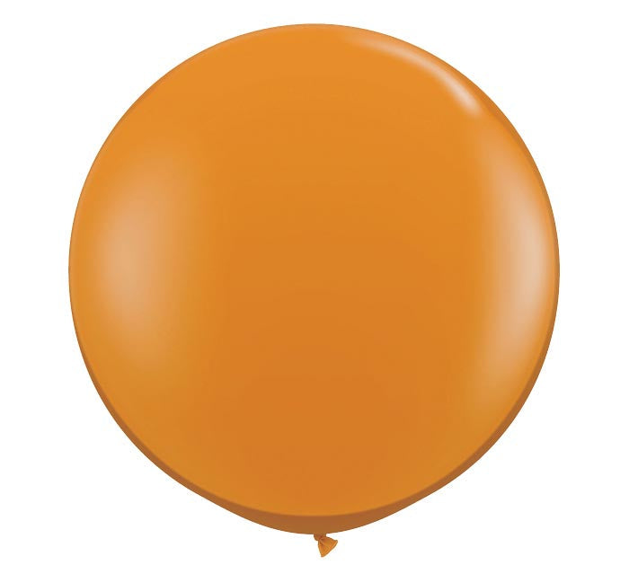 Large 3-foot Round Mandarin Orange Latex Balloon