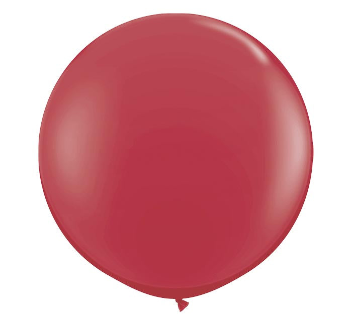 Large 3-foot Round Maroon Latex Balloon