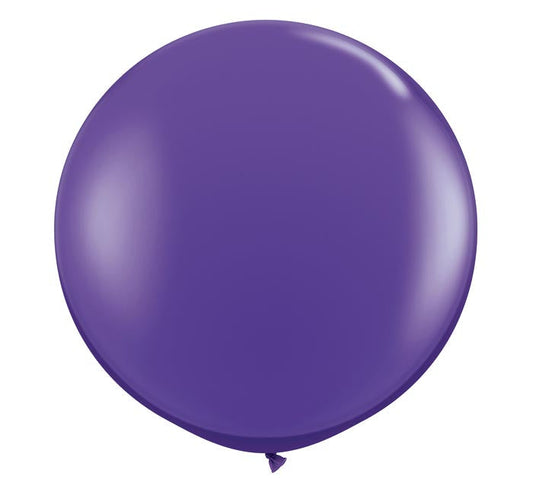 Large 3-foot Round Purple Violet Latex Balloon