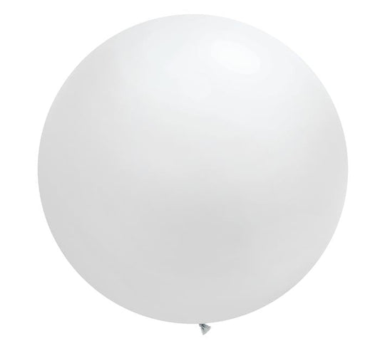 3 foot white latex balloon