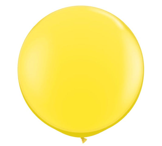 3 foot round yellow balloon