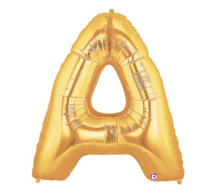 Letter a gold balloon