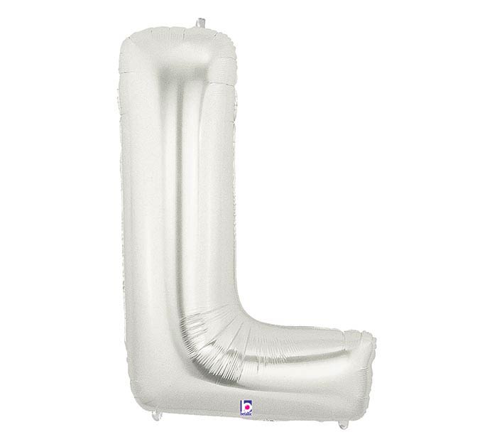 letter l balloon silver