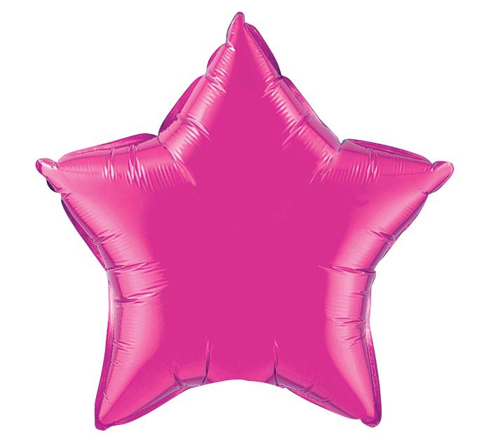 Magenta Foil Star Balloon