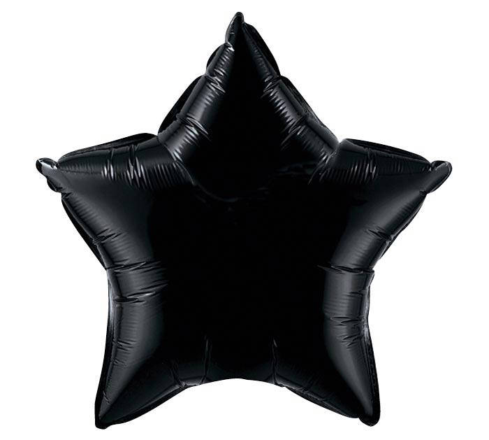 foil star balloon black