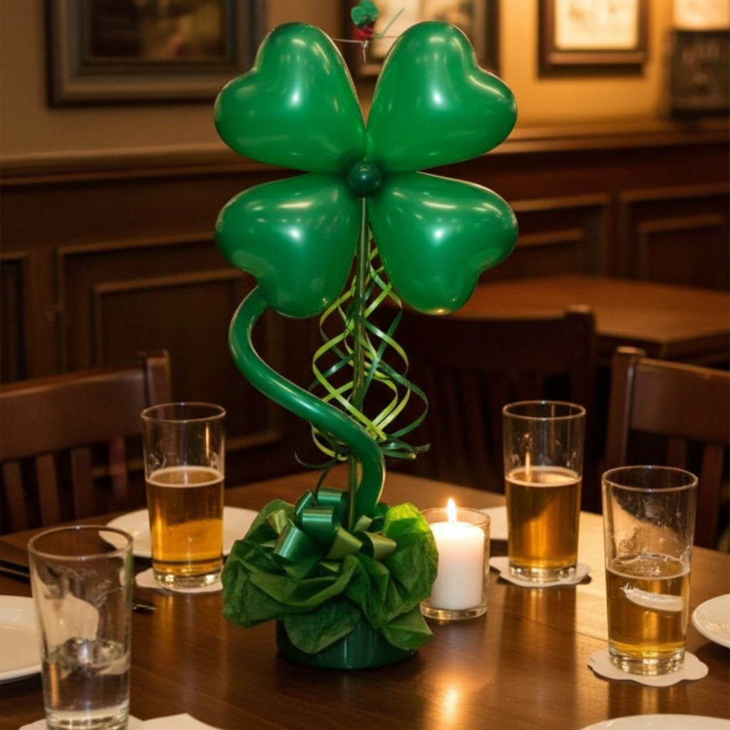 St Patrick's Day Shamrock Centerpiece