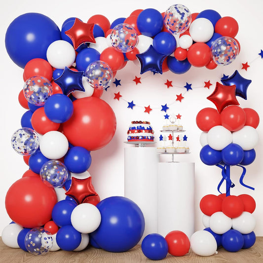 red white and blue garland
