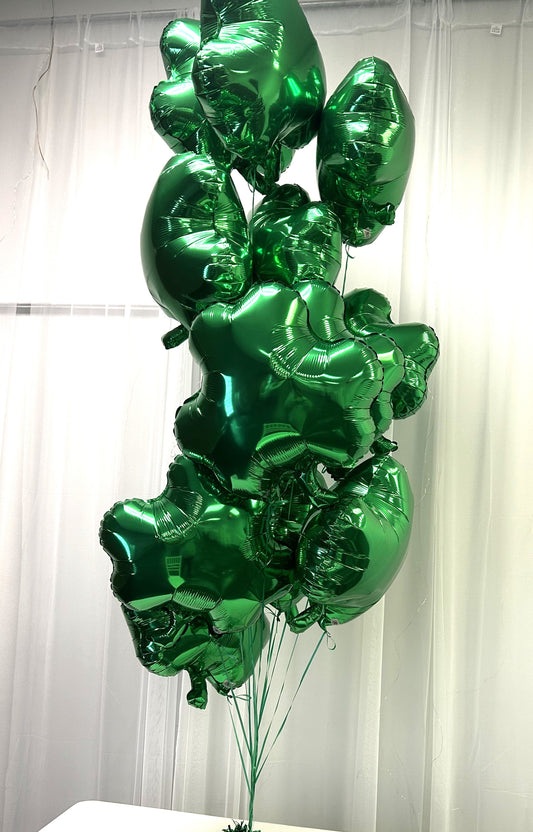 12 Bulk St. Patrick's Day Shamrock Foil Balloons
