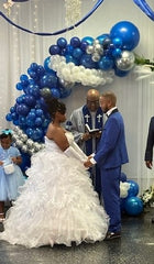 wedding balloon arch with flowers