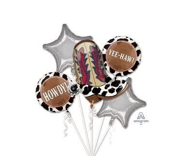 howdy yee haw balloon bouquet