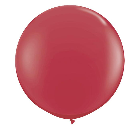 Large 3-foot Round Maroon Latex Balloon
