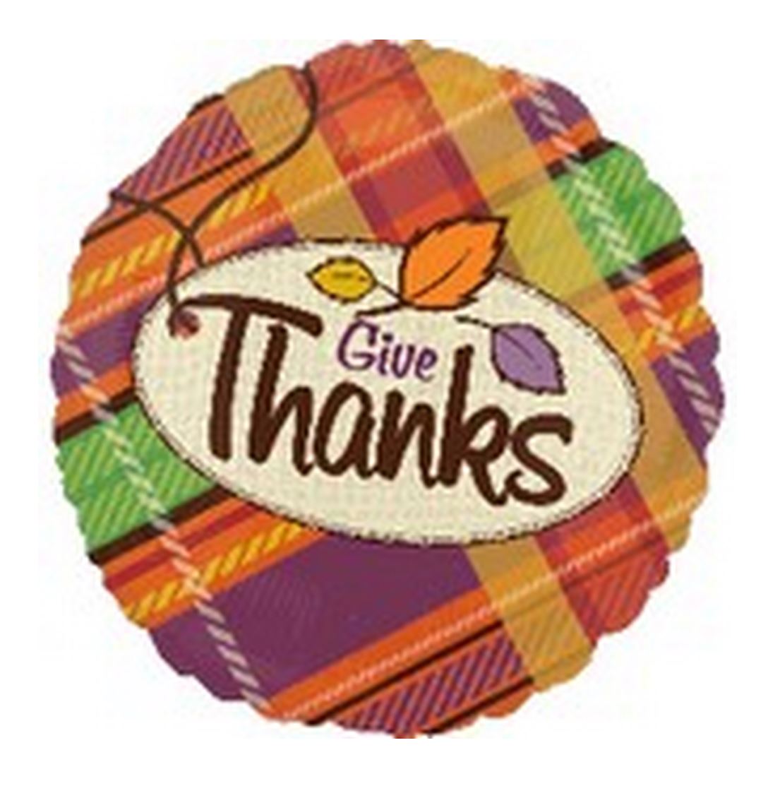 give thanks foil balloon