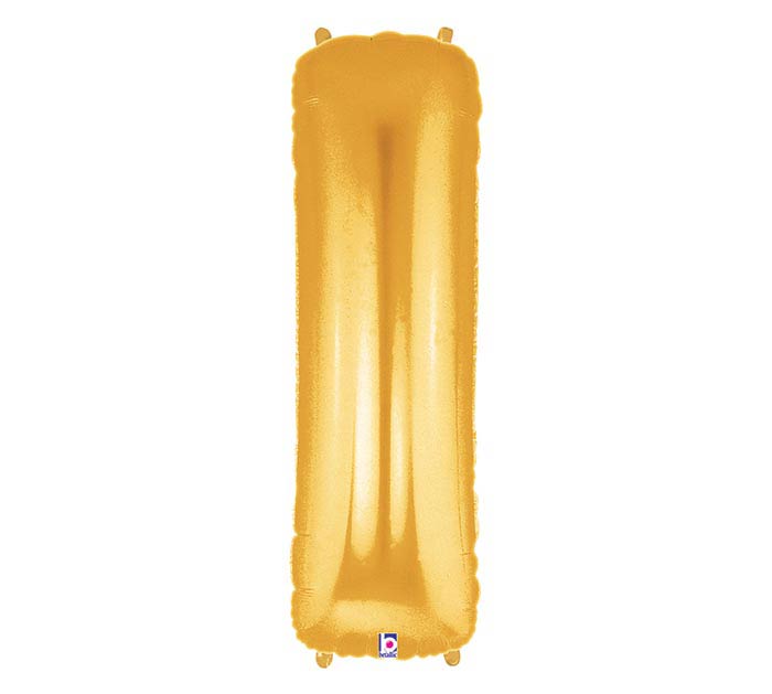 Letter I balloon gold