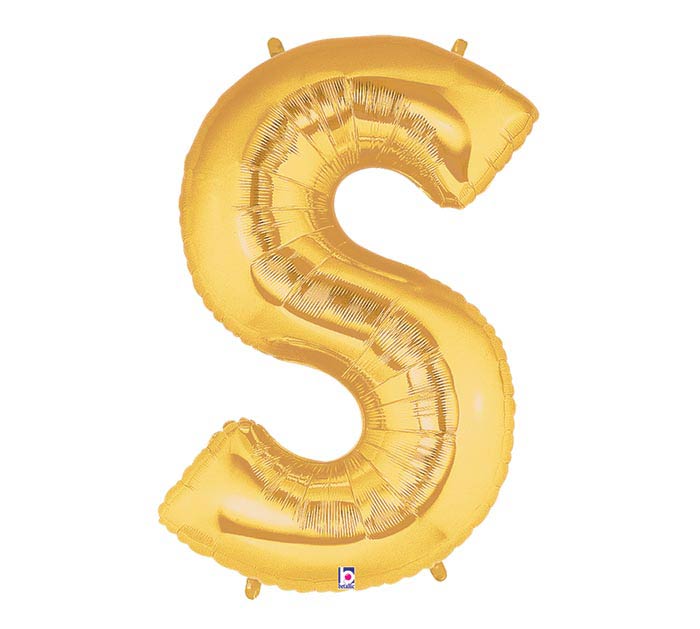 letter s balloon gold