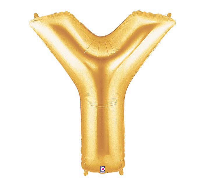 Letter Y gold balloon