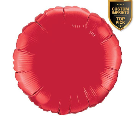 round foil balloon red
